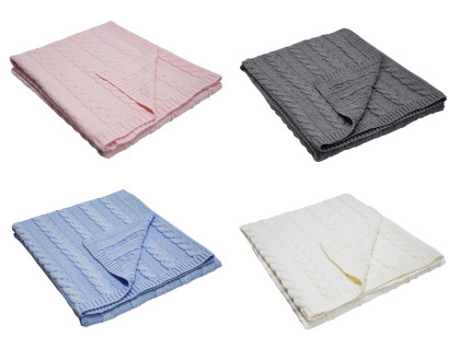 Deka bavlňený úplet se vzorem “klasy” EKO