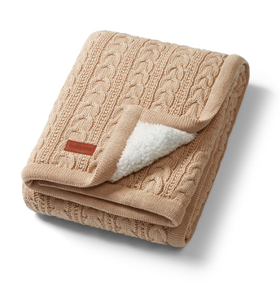 Zateplená bavlněná pletená deka Babyono