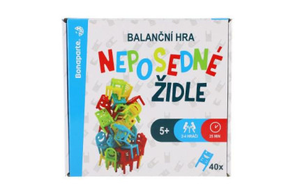 Neposedné židle 40 ks balanční společenská hra