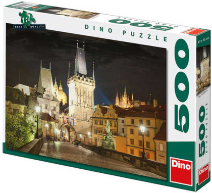 Puzzle Praha v noci 47x33cm 500 dílků