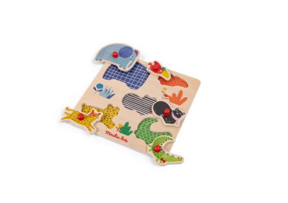 Moulin Roty Vkládací puzzle Zvířata z džungle