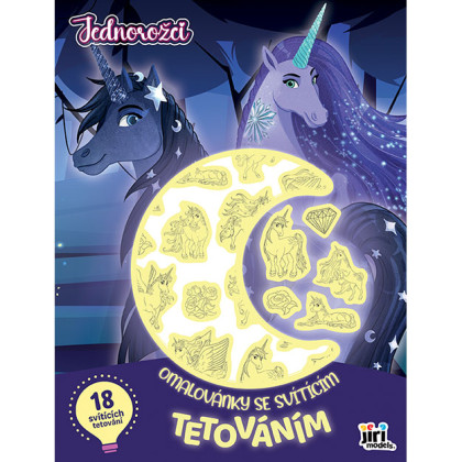 Omalovánky se svítícím tetováním Jednorožci