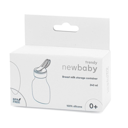 Silikonová lahvička na mateřské mléko New Baby