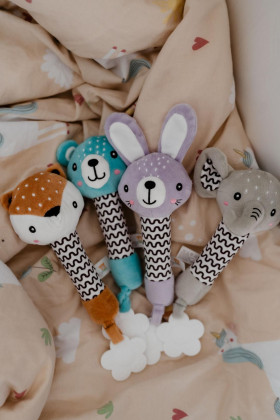 Pískátko/kousátko plyš 25 cm 0 m+ Babyted