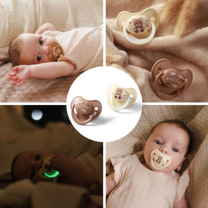 Dudlíky silikonové anatomické 0 - 6 m, 2 ks BabyOno