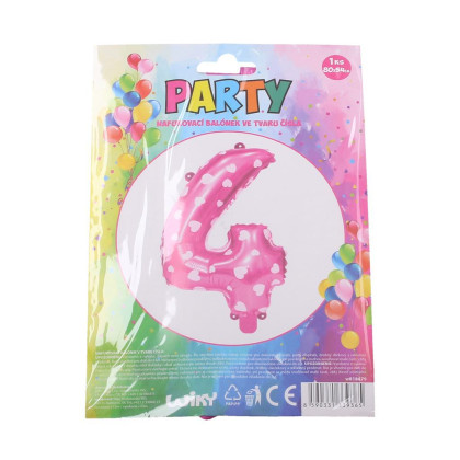 Balónek nafukovací růžový - číslo