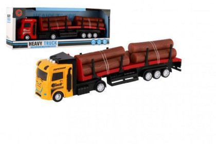 Auto kamion s návěsem 30 cm na setrvačník se světlem a zvukem