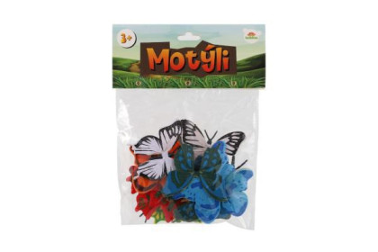 Motýli 12 ks plast 7-8 cm