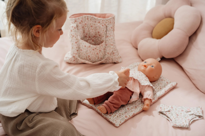 Přebalovací taška pro panenky Soft Flowers Little Dutch