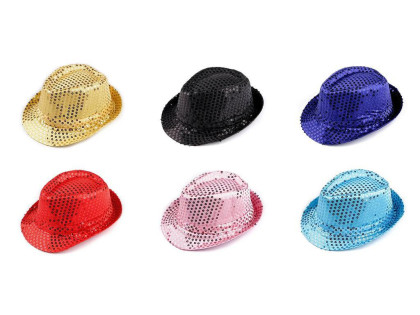 Karnevalový klobouk s flitry