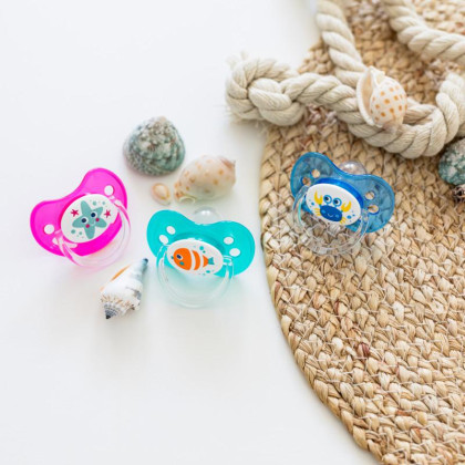Dudlík silikonový třešinka 6-18m LOVE&SEA Canpol babies