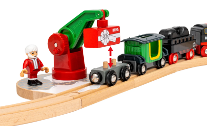 Vánoční vlaková sada s parní lokomotivou Brio