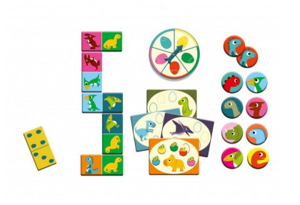 Djeco Bingo, pexeso a domino Dinosauři