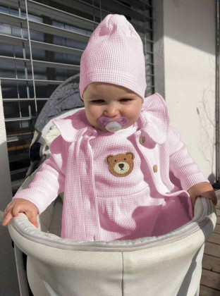 Kojenecká laclová sukýnka New Baby Luxury clothing Laura růžová