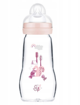 Dětská antikoliková skleněná láhev Feel Good 260 ml MAM