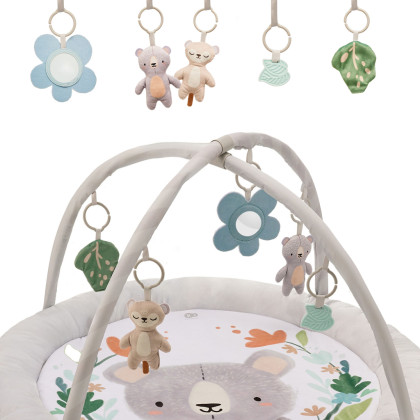 Deka hrací s hrazdičkou Cozyplay Light Grey Kinderkraft