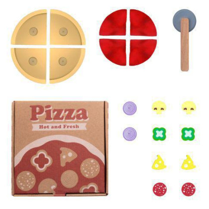 Dřevěná pizza v krabičce Zopa