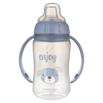 Hrneček tréninkový Cute Animals se silikonovým pítkem 320 ml Canpol babies