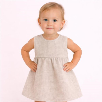 Kojenecké mušelínové šaty Ella linen New Baby