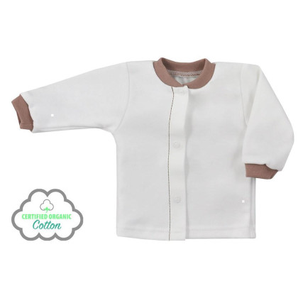 Kojenecký kabátek z organické bavlny Koala Lesní Přítel béžový