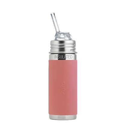 Dětská láhev Termo se slámkou 260 ml Pura