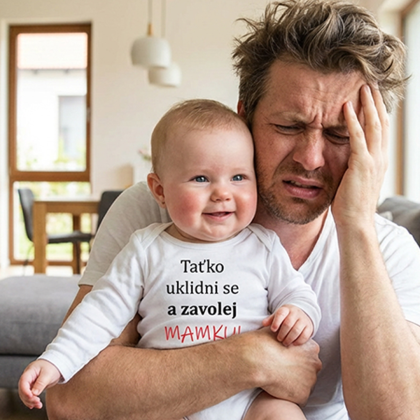 Body s potiskem New Baby a zavolej MAMKU! - dárkové balení 