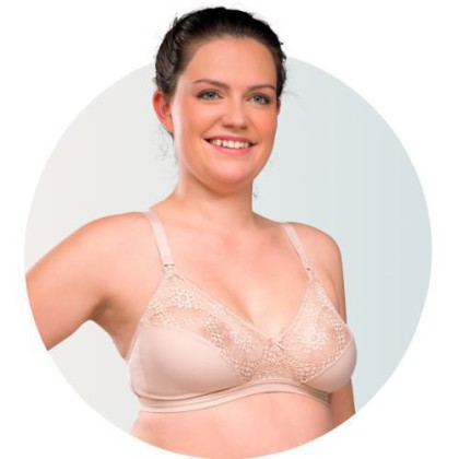 Mateřská a kojící podprsenka Soft as Silk - Béžová