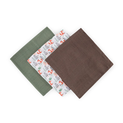 Sada plen bambusová mušelínová 3 ks Moussy 68 x 68 cm Petite&Mars