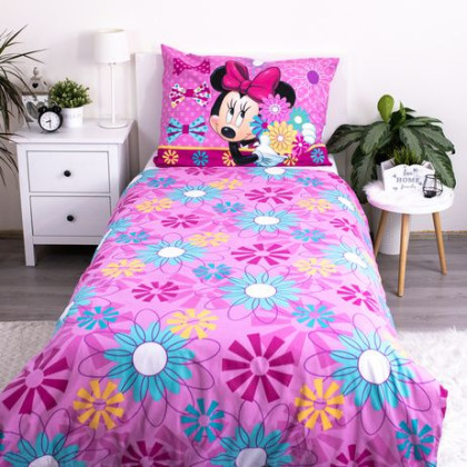 Povlečení Minnie "Bows and Flowers" 140 x 200, 70 x 90 cm Jerry Fabrics