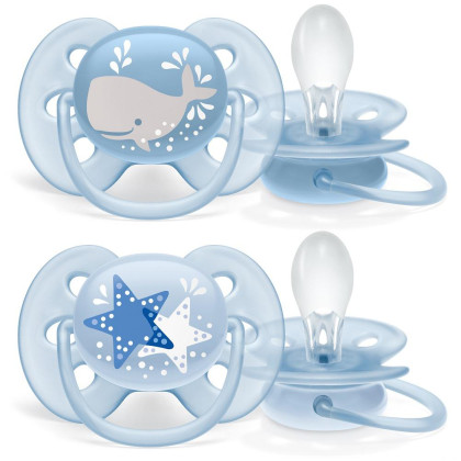 Silikonové šidítko Philips AVENT Ultrasoft 2 ks 6-18 m