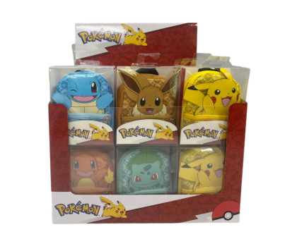 Mini batoh/batůžek Pokémon látka 9x11cm 5 barev v plastové krabičce 24ks v boxu