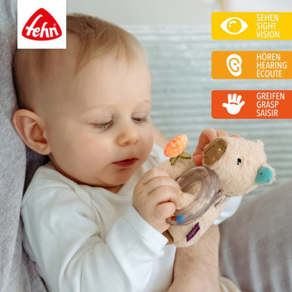Kroužkové chrastítko capybara Baby Fehn