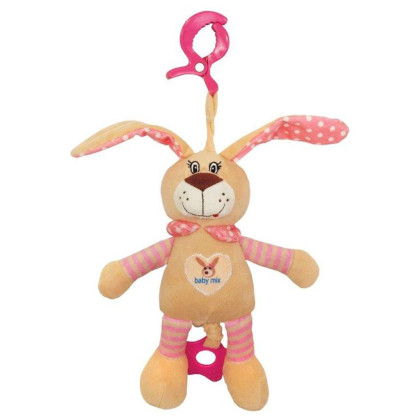 Dětská hračka s vibrací Baby Mix králík růžový