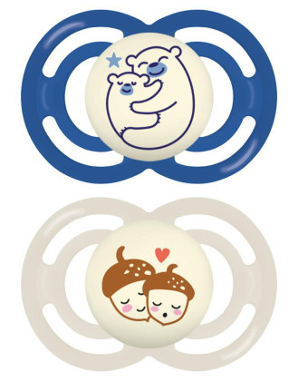 Šidítko Perfect Night silikon 6 m+ se sterilizačním boxem MAM