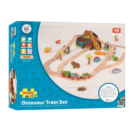 Dřevěná vláčkodráha dinosauři Bigjigs Rail