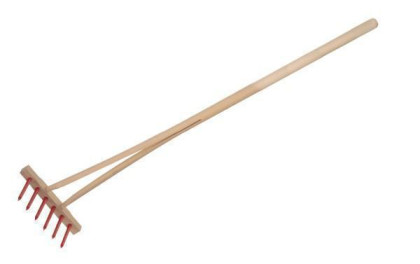 Hrábě s násadou s 6 kolíky