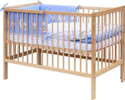 Dětská postýlka s kompletní výbavou Toro Scarlett 120 x 60 cm - modrá