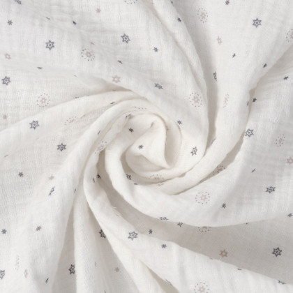 Mušelínové prostěradlo Design s gumou 60 x 120 cm BabyMatex