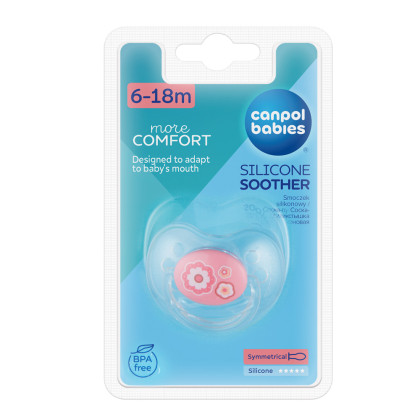 Dudlík 6 - 18 m silikonový symetrický Newborn Baby Canpol babies