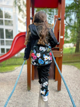 Softshellová bunda dětská Luční kytky Wamu