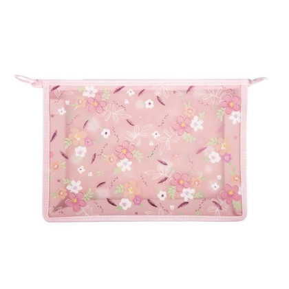 Pouzdro na dokumenty A4 - Růžové kytičky Albi