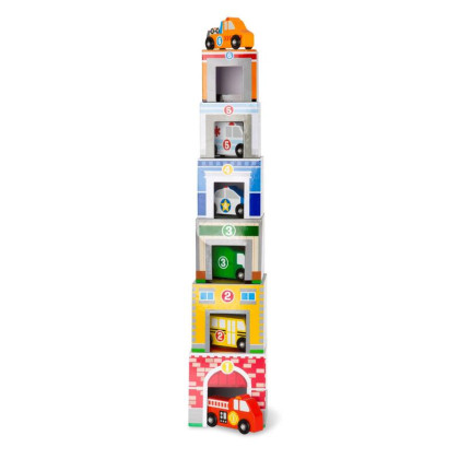 Stohování budov a aut Melissa & Doug