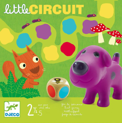 Djeco little circuit - Stolní hra se zvířátky - pes