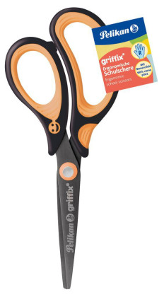 Nůžky pro praváky, černé Griffix