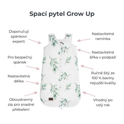 Spací rostoucí pytel 0 - 24 měsíců Sleepee Grow Up