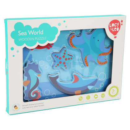 Lucy & Leo Dřevěné vkládací puzzle