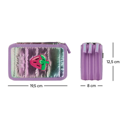 Školní penál třípatrový Lavender Baagl