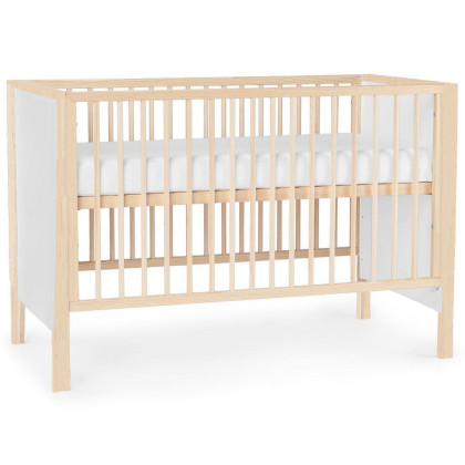 Postýlka borovice Emma 120 x 60 cm Nanna White/Natural