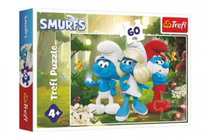 Puzzle Šmoulové - Začarovaný les 33x22 cm 60 dílků