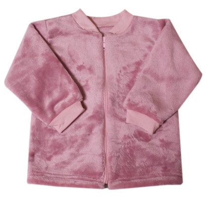 Kabátek s dlouhým rukávem na zip wellsoft MKCool Růžový
